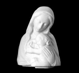 SYNTHETIC MARBLE BUST VIRGIN WITH CHILD